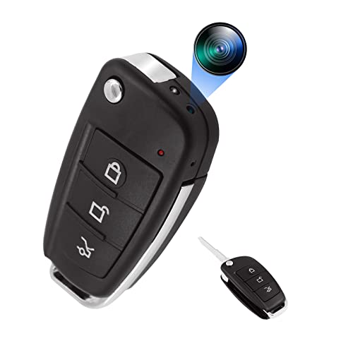 Hidden Camera Car Key, Spy Car Fob Camera, 1080P HD Portable Security Camera with Night Vision, Motion Detection, Loop Recording for Indoor/Outdoor Family Kid Elderly Safety up to 64GB, No WiFi