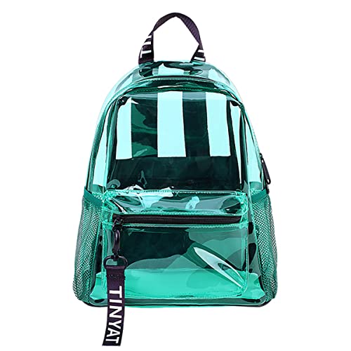 YJMKOI Clear Backpack for Girl-Boy Heavy-Duty Transparent School Bag Suitable for Study, Beach, Stadium, and Safe Travel