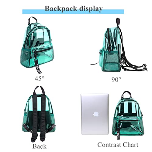 YJMKOI Clear Backpack for Girl-Boy Heavy-Duty Transparent School Bag Suitable for Study, Beach, Stadium, and Safe Travel