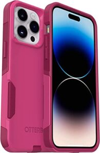 otterbox commuter series case for iphone 14 pro max (only) - non-retail packaging - into the fuchsia (pink)