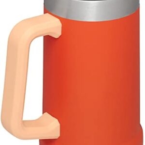 Stanley Adventure Big Grip Beer Stein, 24oz Stainless Steel Beer Mug, Double Wall Vacuum Insulation, Tigerlily