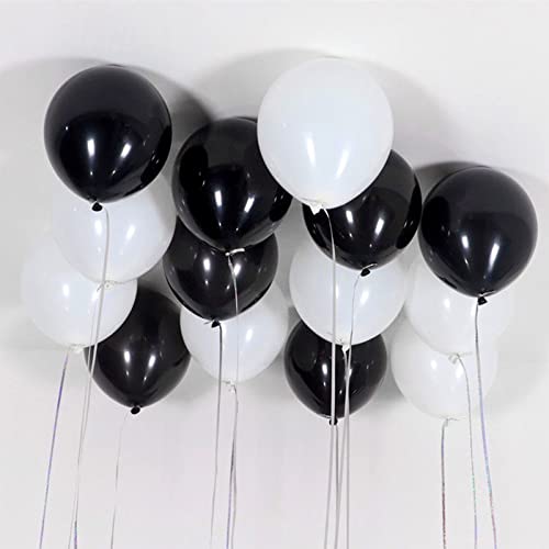 200pcs Black Balloons 5 Inch Matte Black Latex Balloons with 2 Rolls of Ribbon Small Black Party Balloons for Birthday Wedding Halloween New Year's Party Festival Arch Garland Decorations