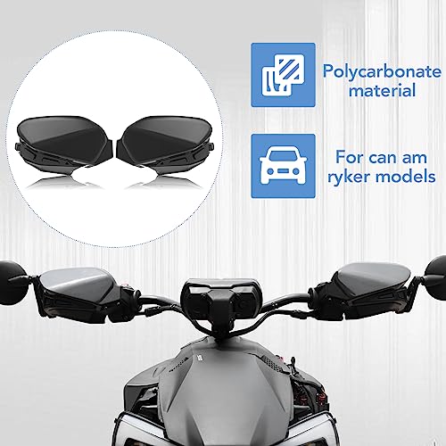 A & UTV PRO Adventure Wider Windshield & Wind Deflector for Can Am Ryker All Models, XXL Adjustable Vented Wind Windscreen, Hand Guard Air Deflector Accessories, Replace OEM # 219401032, 219400894