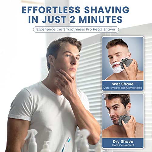 Mr.wintek 8D Head Shavers,Upgrade Head Shavers for Bald Men, Head Electric Razors with Nose Hair Trimmer, Waterproof Wet/Dry Mens Grooming Kit, Anti-Pinch, LED Display, USB Rechargeable (Silver)