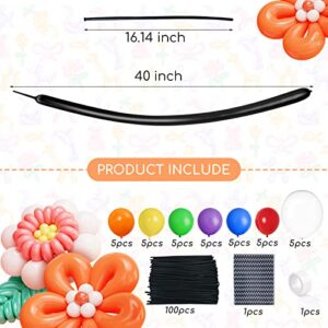 MOMOHOO 135PCS Black 260 Balloons, Long Latex Balloons for Animals Balloons,Premium Quality Magic Balloons for Birthday Wedding Festival Clowns Party Decorations