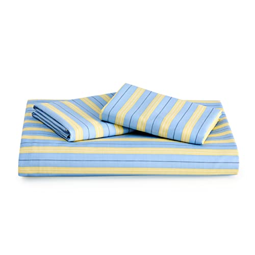 Bedsure Duvet Cover Queen Size - 100% Cotton Reversible Morandi Color Striped Cover Set with Zipper, Soft & Breathable Bedding Set, (3 Pieces, 1 Duvet Cover 90"x90" and 2 Pillow Shams 20"x26")