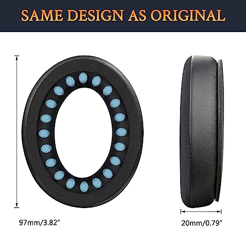 SOULWIT Cooling Gel Ear Pads Cushions Replacement for Bose QuietComfort 45(QC45)/QuietComfort SE (QC SE) Over-Ear Headphones, Earpads with High-Density Noise Isolation Foam - Black