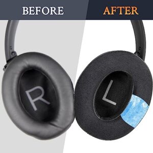 SOULWIT Cooling Gel Ear Pads Cushions Replacement for Bose QuietComfort 45(QC45)/QuietComfort SE (QC SE) Over-Ear Headphones, Earpads with High-Density Noise Isolation Foam - Black