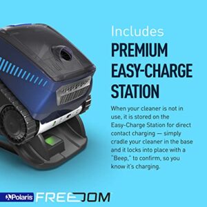 Polaris FREEDOM Cordless Robotic Pool Cleaner, Cable-Free for All In-Ground Pools up to 50ft, Four Cleaning Modes & Intelligent Cleaning Technology