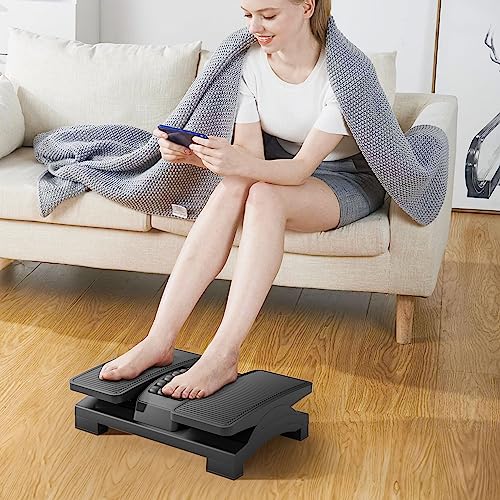 Auslar Foot Rest, Adjustable Ergonomic Foot Rest for Under Desk at Work with Massage Texture and Roller, 20 Degree Tilt Angle Adjustment Foot Stool for Office, Home