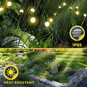 24 LEDs Firefly Garden Lights Solar Outdoor with Green Stems - 3 Pack Solar Garden Lights for Yard - Starburst Solar Outdoor Lights - Solar Swaying Light for Yard Patio Decoration