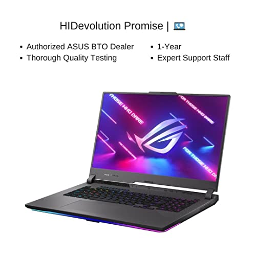 HIDevolution [2023] ASUS ROG Strix G17 G713PI 17.3" WQHD 240Hz, 2.5 GHz Ryzen 9 7945HX, RTX 4070, 64 GB DDR5 RAM, 2 TB PCIe SSD, Windows 11 Pro