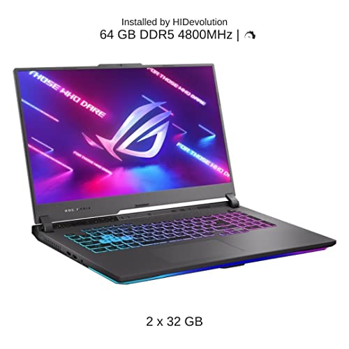 HIDevolution [2023] ASUS ROG Strix G17 G713PI 17.3" WQHD 240Hz, 2.5 GHz Ryzen 9 7945HX, RTX 4070, 64 GB DDR5 RAM, 2 TB PCIe SSD, Windows 11 Pro