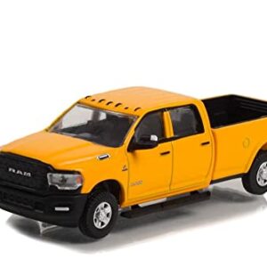 2021 Dodge Ram 3500 Tradesman Pickup, Yellow - Greenlight 35240E - 1/64 Scale Diecast Car