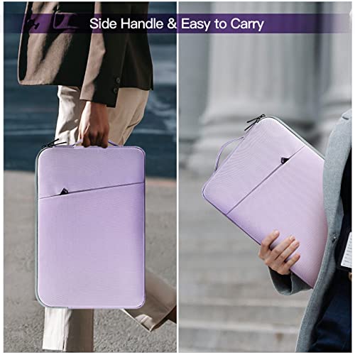 17 inch Laptop Case Sleeve - Slim Protective Shockproof Water-Resistant Laptop Cover with Handle Computer Carrying Bag for HP Envy 17 /Pavilion 17, Dell Lenovo Asus Acer MSI 17.3 Notebook Bag -Purple