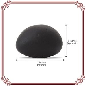 Vedic Vaani Natural Black Stone Tulsi Vivah Vishnu Shaligram Shila for Puja (Pack of 5)