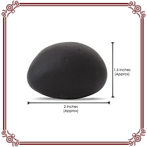 Vedic Vaani Natural Black Stone Tulsi Vivah Vishnu Shaligram Shila for Puja (Pack of 5)