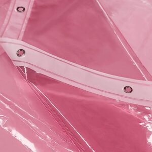 Shower Curtain Liner - Premium Clear Pink PEVA Shower Liner with 3 Magnets and Metal Grommets, Waterproof Lightweight Plastic Standard Size Shower Curtains for Bathroom - Translucent Pink