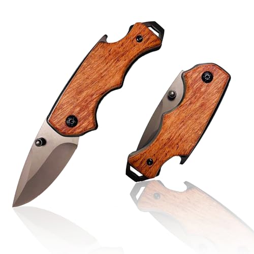 ESaure Camping Folding Knives，Men's Compact Pocket Knife - 3Cr13 Stainless Steel Blade - Lightweight EDC for Camping, Hiking & Fishing