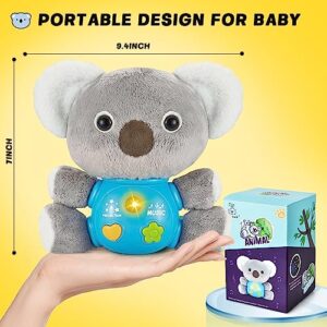 JoyGrow 3 in 1 Koala Plush Baby Musical Toy Baby Musical Animal Toys Star Projector Light Up Baby Toys Filled Animal Gift for Girls Boys Sensory Development Toddlers 0-36 Months Infant Newborn Toy