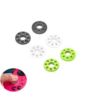 precision rings, aim assist motion control controller rings for ps5, ps4, xbox, switch pro, scuf controller accessories soft hard joystick thumbstick rings silicone (6)