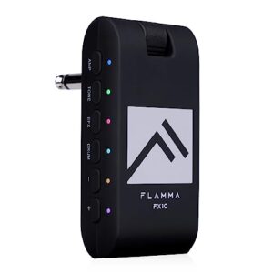 flamma guitar headphone amp portable with 28 drum grooves 14 built-in effects 14 amplifier models 5 tone colors support bluetooth usb audio recording and playback otg function home practice