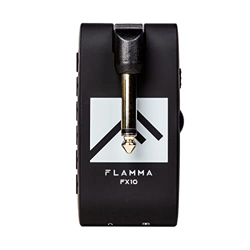 FLAMMA Guitar Headphone Amp Portable with 28 Drum Grooves 14 Built-in Effects 14 Amplifier Models 5 Tone Colors Support Bluetooth USB Audio Recording and Playback OTG Function Home Practice