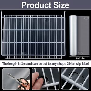 2 Roll Wire Shelf Liner Clear Shelf Covers for Wire Shelving Waterproof Non Adhesive Refrigerator Pantry Wire Shelf Plastic Mats for Kitchen Cabinet Drawer Fridge Rack (16 Inch x 10 Ft)