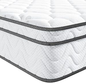 vesgantti king size mattress, 12 inch hybrid king mattress in a box, gel memory foam and pocket coils innerpring mattresses with ergonomic design, medium plush feel,76"*80"*12"
