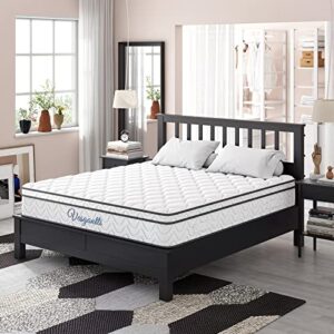 Vesgantti King Size Mattress, 12 Inch Hybrid King Mattress in a Box, Gel Memory Foam and Pocket Coils Innerpring Mattresses with Ergonomic Design, Medium Plush Feel,76"*80"*12"