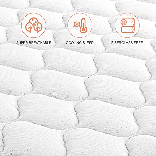 Vesgantti King Size Mattress, 12 Inch Hybrid King Mattress in a Box, Gel Memory Foam and Pocket Coils Innerpring Mattresses with Ergonomic Design, Medium Plush Feel,76"*80"*12"