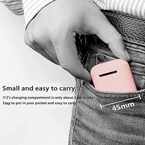 CosyFame Wireless Bluetooth Earbuds, True Stereo Headsets in-Ear, 30H Playtime & Charging Case, Built-in Mic Earphones Premium Sound, Touch Control, IPX5 Waterproof Sport Headphones, pink-a2