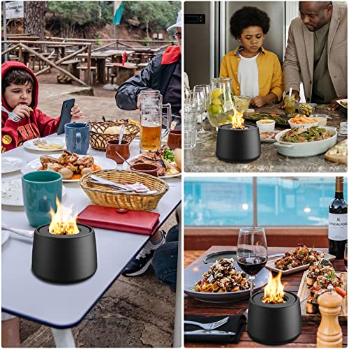Tabletop Fire Pit Bowl Mini Table Top Rubbing Alcohol Personal Smores Fireplace Long Burning Smokeless Flame Portable Upgraded Original Ceramic Firepit, Mini Fire Pit Used Indoor & Outdoor & Garden