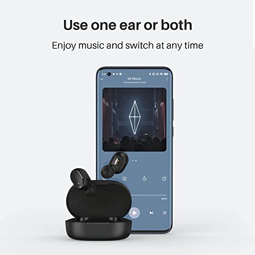 Xiaomi Redmi Buds Essential Wireless Earbuds, Bluetooth 5.2 Low Latency Gaming Headphones Stereo Earphones in Ear Touch Control Headset with Mic Deep Bass for Sport, Gaming and Running, Black