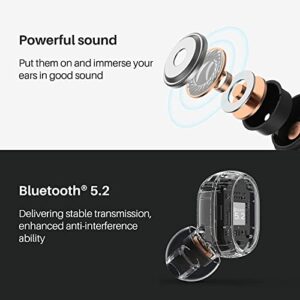 Xiaomi Redmi Buds Essential Wireless Earbuds, Bluetooth 5.2 Low Latency Gaming Headphones Stereo Earphones in Ear Touch Control Headset with Mic Deep Bass for Sport, Gaming and Running, Black