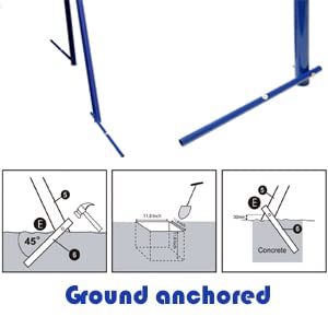 Hishine Swing Stand for Porch Outdoor Heavy Duty Swing Frame, Full Steel Metal Frame with 4 Ground Pegs, 71" Height Holds Up to 550lbs (Swing NOT Included)