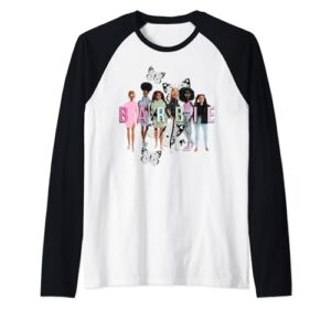 barbie - doll lineup raglan baseball tee