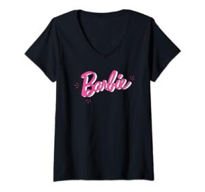barbie - sketch logo v-neck t-shirt