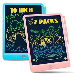 2-pack lcd writing tablet toddler toys, 10 inch doodle board drawing pad gifts for kids boy toy drawing board christmas birthday gift, drawing tablet for boys girls 3 4 5 6 years old