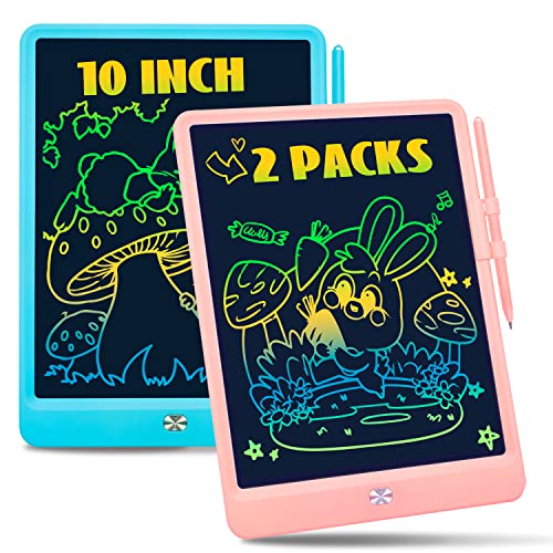 2-Pack LCD Writing Tablet Toddler Toys, 10 Inch Doodle Board Drawing Pad Gifts for Kids Boy Toy Drawing Board Christmas Birthday Gift, Drawing Tablet for Boys Girls 3 4 5 6 Years Old