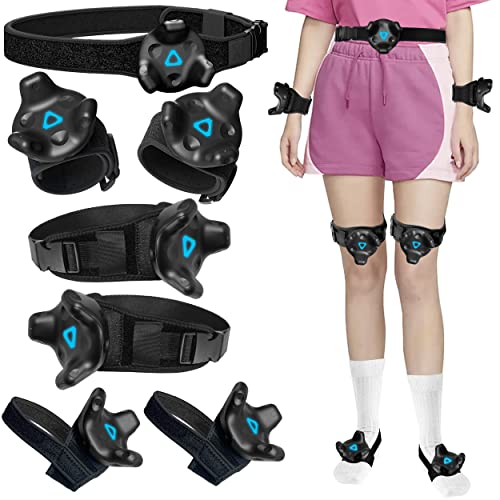 Skywin VR Tracker Belt Tracker Hand, Feet and Leg Strap Bundle for HTC Vive System Tracker Pucks (1Belt, 2 Hands. 2 Feet, 2 Leg)