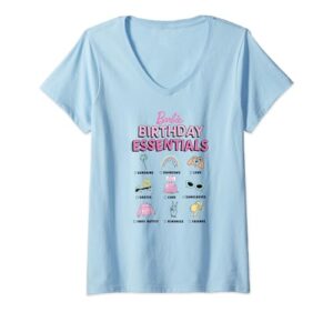 barbie - birthday essentials v-neck t-shirt