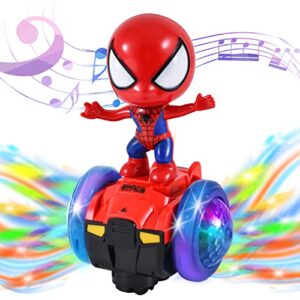xeuome dancing spider robot car toys for kids men- 360° spin interactive led car with lights and music - educational electric gift toy car gifts for boys girls toddlers 3 4 5 6 7 years old