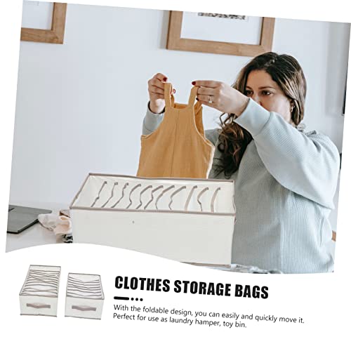 Holibanna 2pcs Folding Storage Box Clothing Drawer Dividers Drawers for Clothes Storage Boxes for Clothes 12 Grids Closet Organizer Clothes Drawer Organizer Cabinet Clothes Box Wardrobe Box