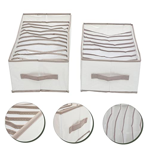 Holibanna 2pcs Folding Storage Box Clothing Drawer Dividers Drawers for Clothes Storage Boxes for Clothes 12 Grids Closet Organizer Clothes Drawer Organizer Cabinet Clothes Box Wardrobe Box