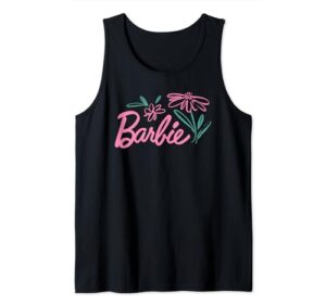 barbie - brushed flower logo tank top