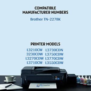 AZ SUPPLIES Compatible Toner Cartridge Replacement for Brother TN-227BK with HL-L3210CW 3230CDW HL-L3270CDW MFC-L3710CW MFC-L3730CDN MFC-L3750CDW MFC-L3770CDW DCP-L3550CDW, Black