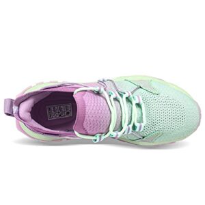 Womens Sneakers Athletic Running Mesh Walking Lightweight Tennis Sports Breathable Shoes,US 9,Cyan Purple