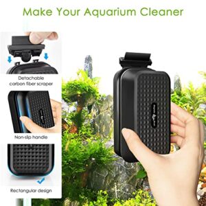 AQQA Magnetic Aquarium Fish Tank Cleaner Fish Tank Glass Algae Scraper Glass Cleaner Scrubber Floating Clean Brush Suitable for Freshwater and Saltwater