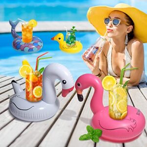 Pool Drink Floats, 15 Pack Drink Floaties, Durable Inflatable Drink Holder, Floating Drink Holder for Pool